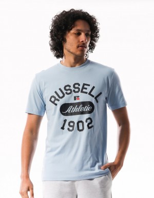 Russell Athletic 1902 Flock Magliette Uomo Blu | 0495IOKAJ