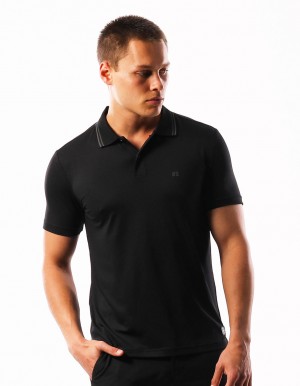 Russell Athletic Active Polo Magliette Uomo Nere | 0756KGMJX