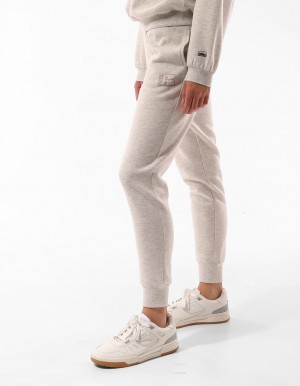 Russell Athletic Corp Inlay Logo Track pants Donna Beige | 9127ETFKN