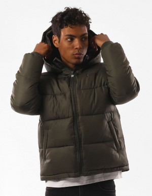 Russell Athletic Hampton Piumino Puffer Uomo Verde Oliva | 7386HGMIF