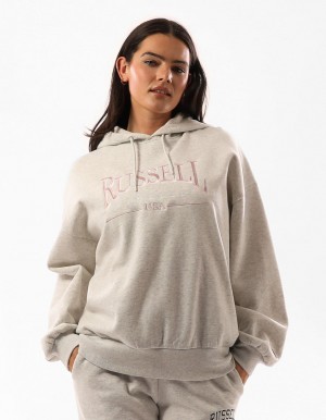 Russell Athletic Houston Oversized Felpa con Cappuccio Donna Beige | 5634VWKEU