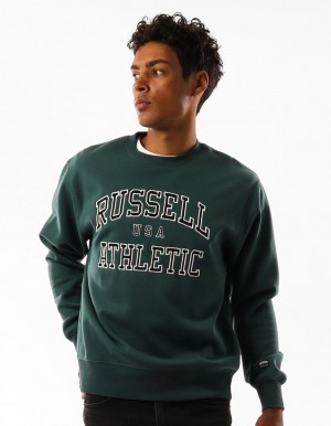 Russell Athletic Melrose Maglioni Girocollo Uomo Verdi | 6591EBKJX