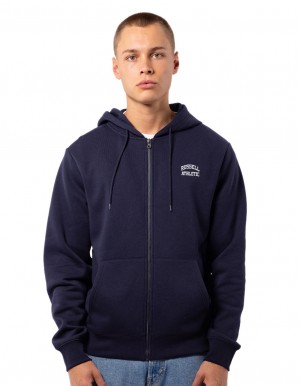 Russell Athletic Originals Small Arch Zip Giacche Uomo Blu Marino | 0489LHPFX