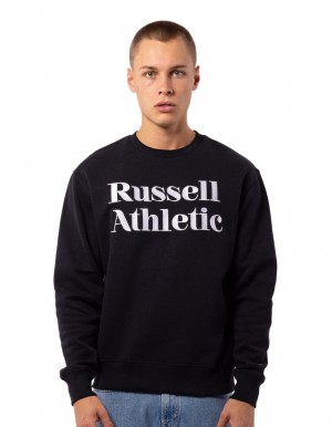 Russell Athletic Serif Maglioni Girocollo Uomo Nere | 3968ELITF