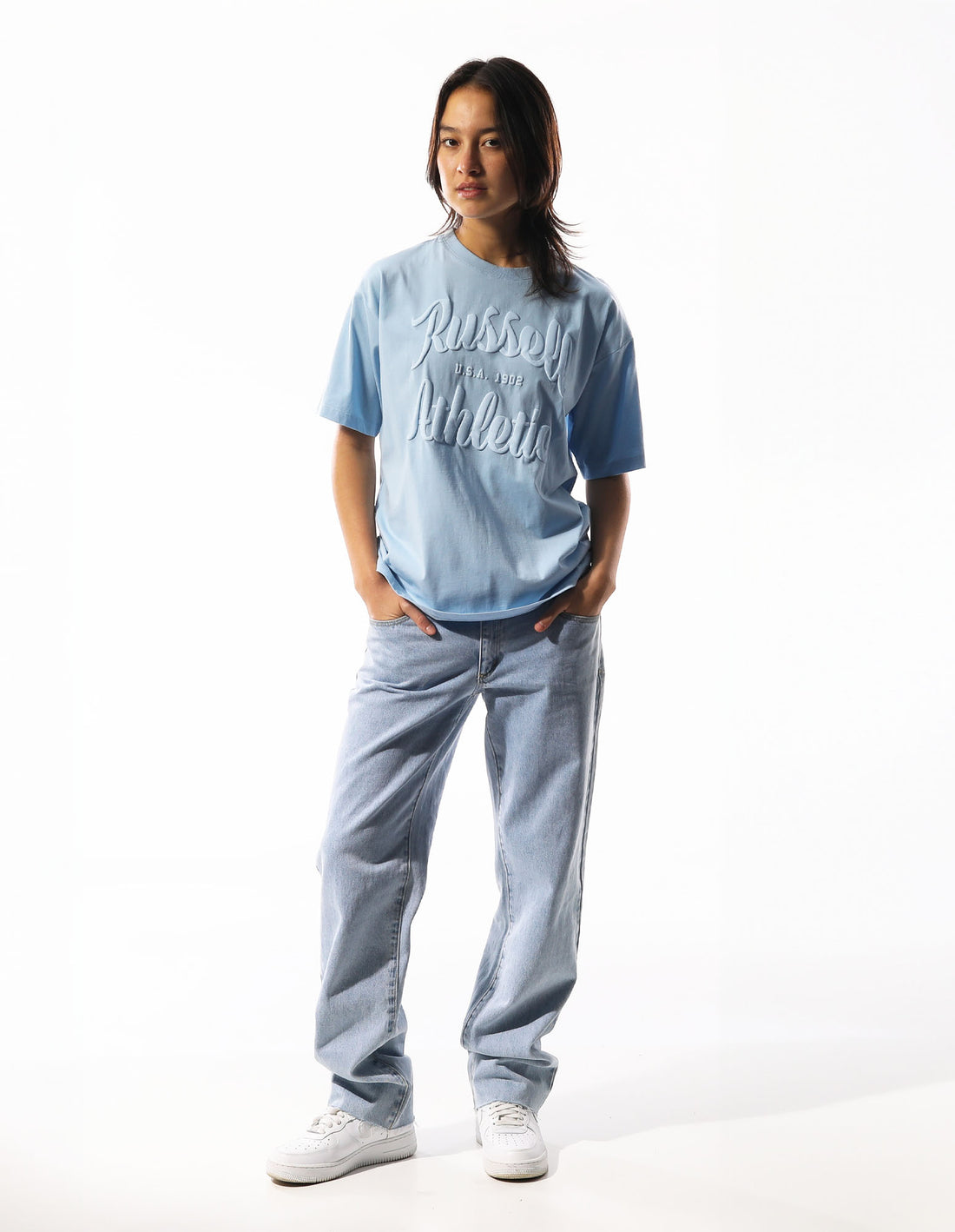 Russell Athletic Annie Oversized Magliette Donna Blu | 5923DXBYF