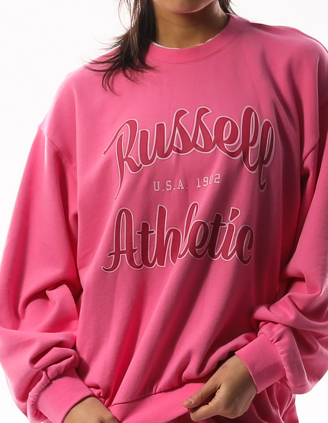 Russell Athletic Annie Oversized Maglioni Girocollo Donna Rosa | 8490VLIMN