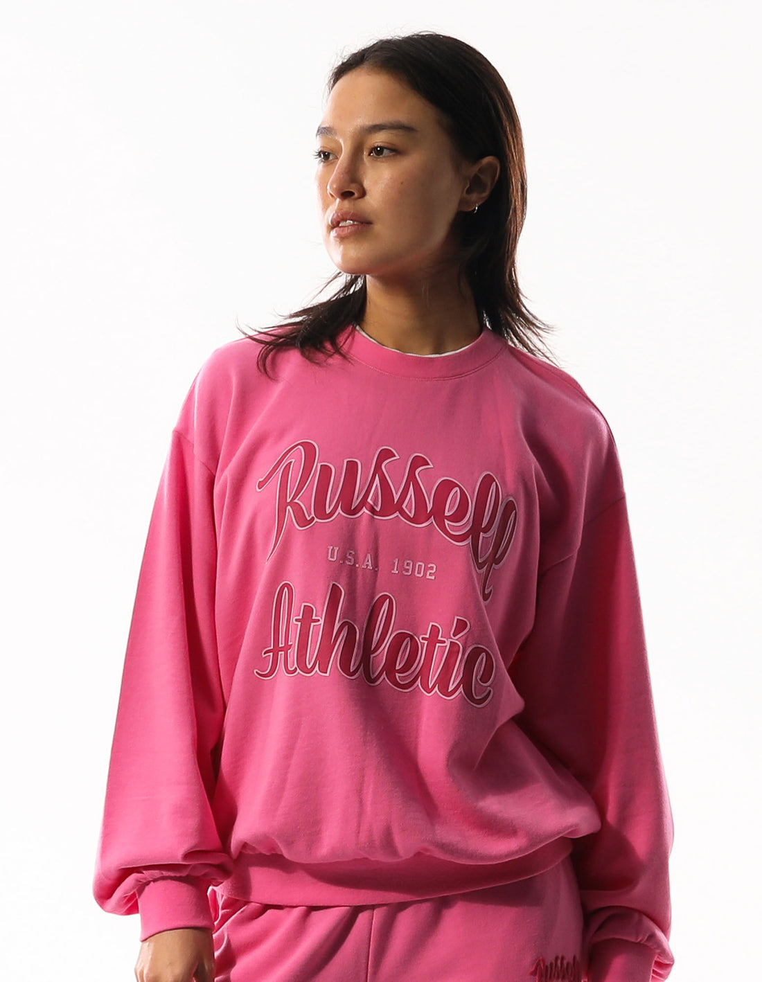 Russell Athletic Annie Oversized Maglioni Girocollo Donna Rosa | 8490VLIMN