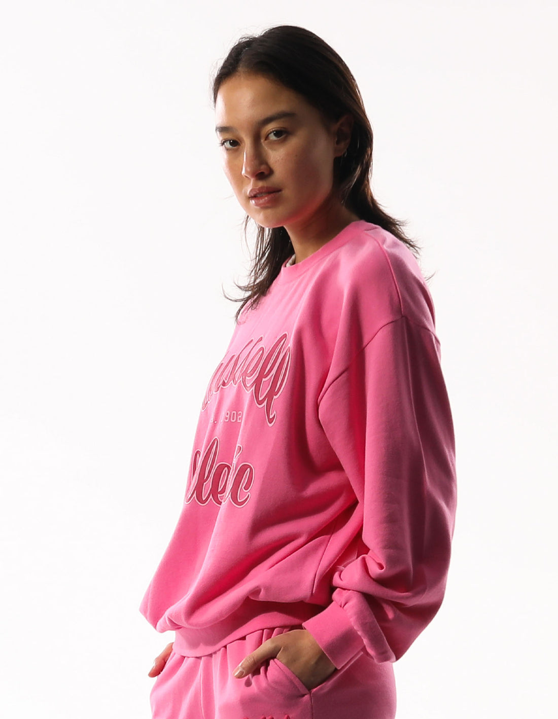 Russell Athletic Annie Oversized Maglioni Girocollo Donna Rosa | 8490VLIMN