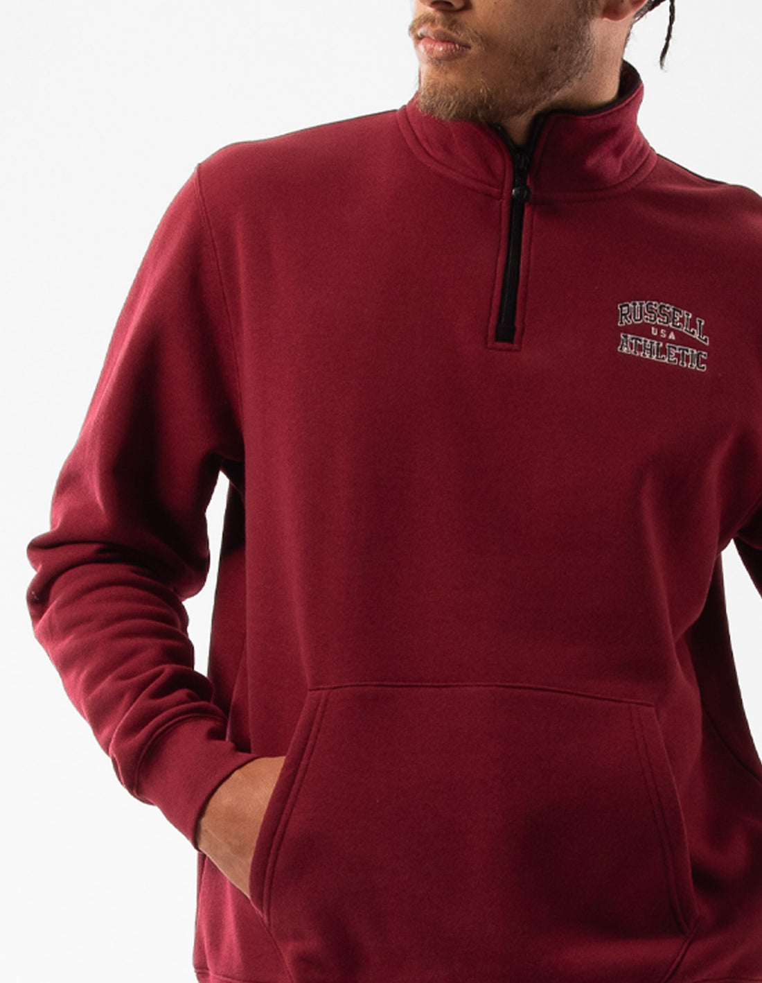 Russell Athletic Arch 1/4 Zip Top Uomo Bordeaux | 5427AYJQX