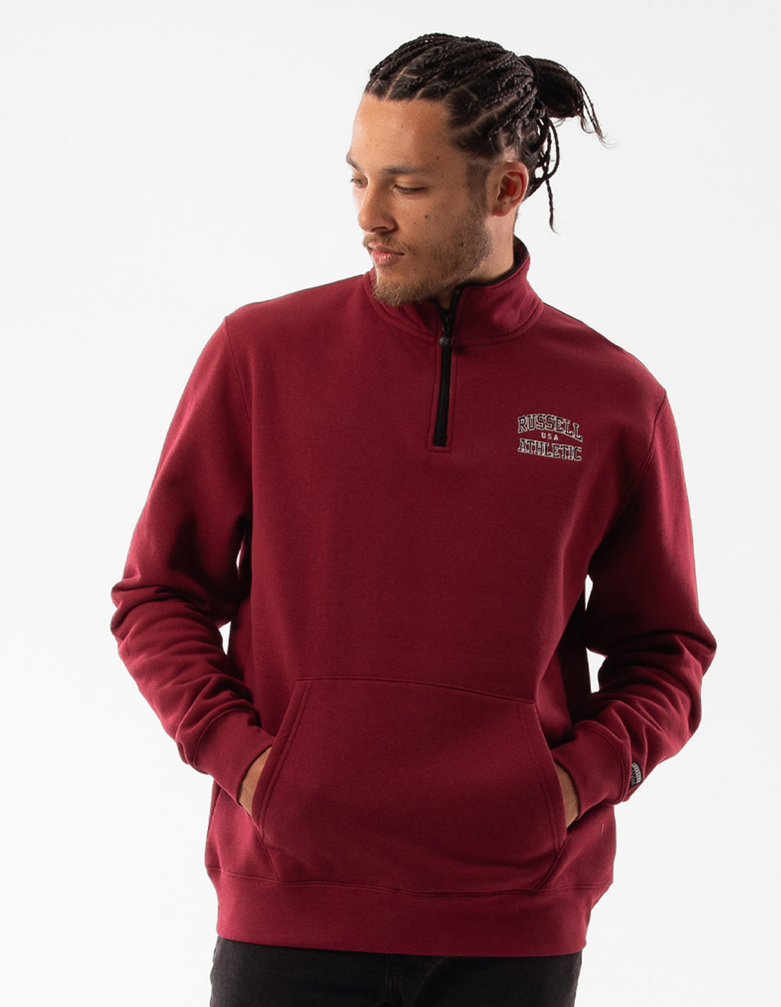 Russell Athletic Arch 1/4 Zip Top Uomo Bordeaux | 5427AYJQX