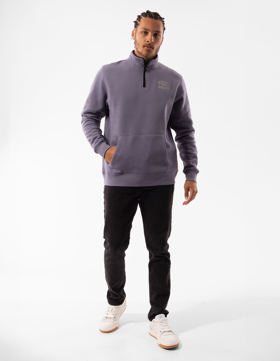 Russell Athletic Arch 1/4 Zip Top Uomo Viola | 1634XMQLG