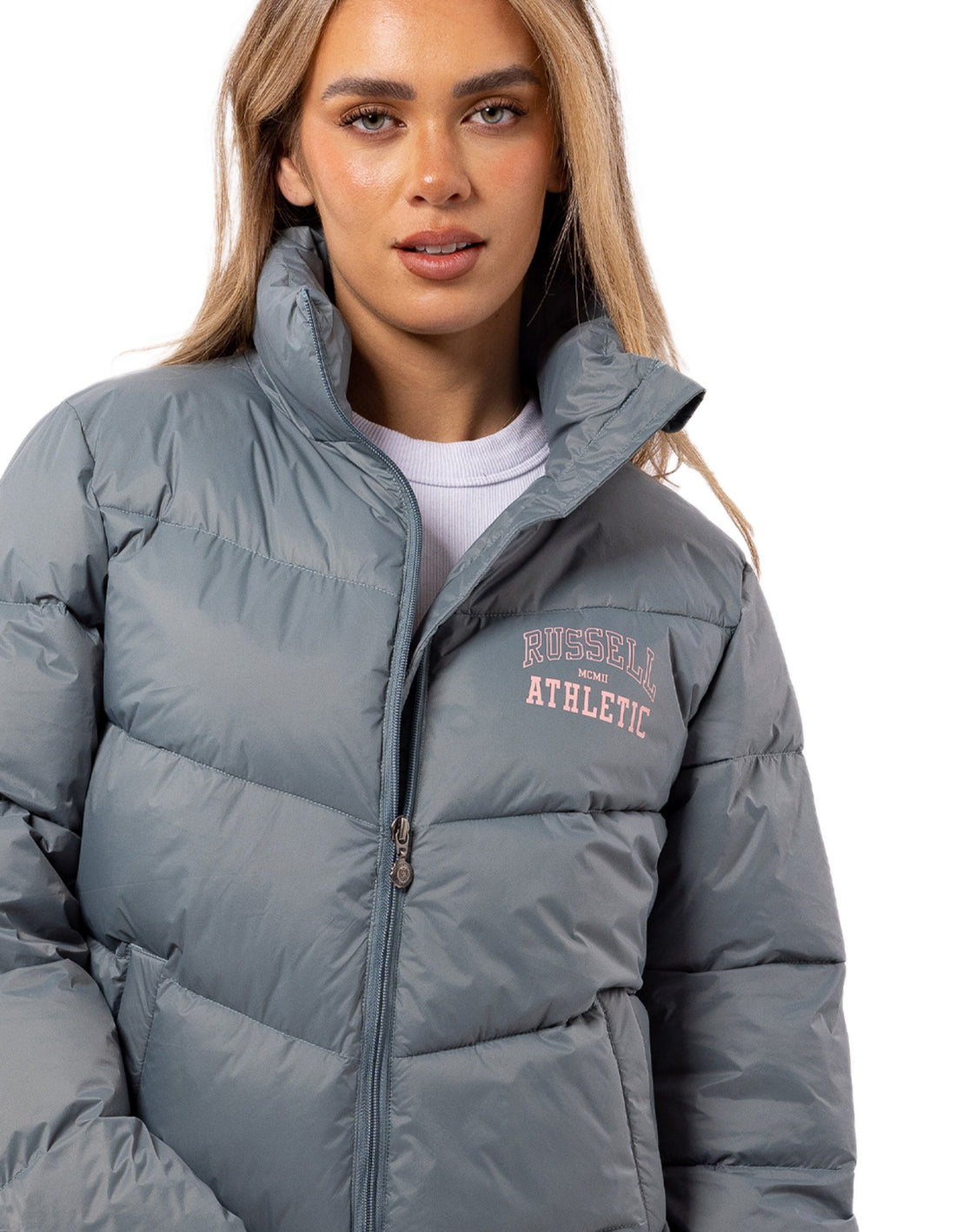 Russell Athletic Arch Logo Giacca Puffer Donna Indaco | 4527VSTBA