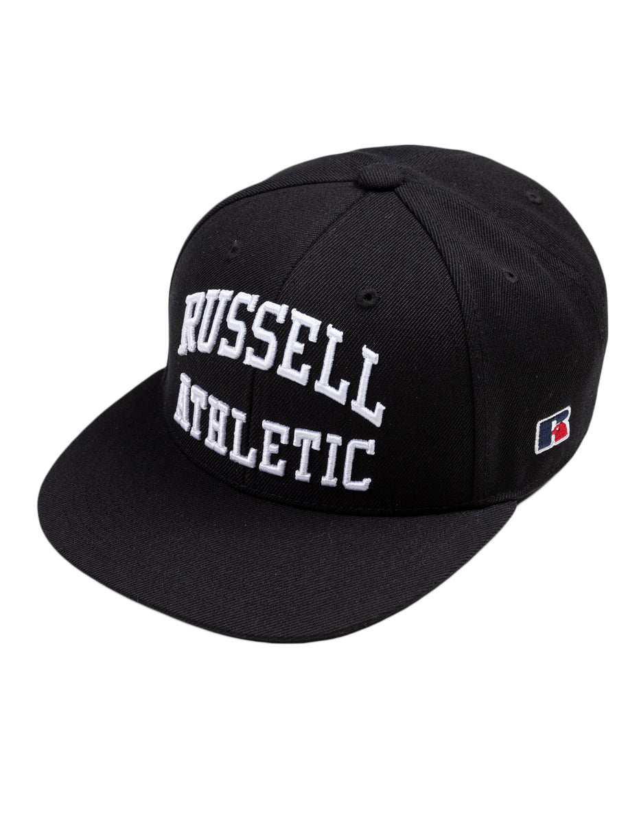 Russell Athletic Arch Logo Snap Back 3D Embroidered Berretti Accessories Nere | 6873WYXIL