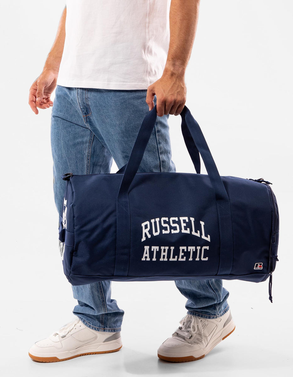 Russell Athletic Arched Logo Barrel Borse & Zaini Accessories Blu Marino | 4762CZFSH