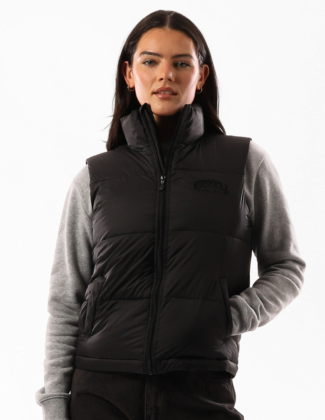 Russell Athletic Arlington Vest Giacca Puffer Donna Nere | 1536UNVAX