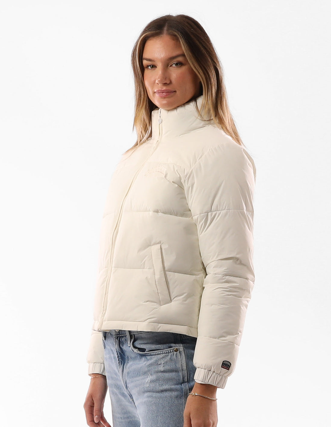 Russell Athletic Belle Cropped Giacca Puffer Donna Beige | 0429KQGJO