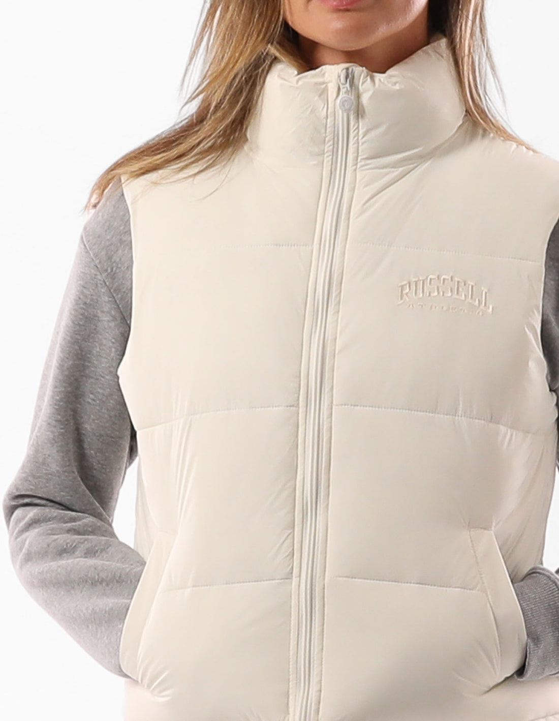 Russell Athletic Belle Vest Giacca Puffer Donna Beige | 3285OGZLS