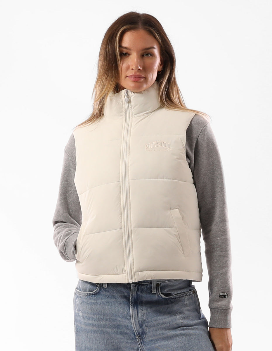 Russell Athletic Belle Vest Giacca Puffer Donna Beige | 3285OGZLS