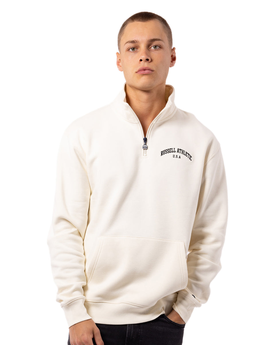 Russell Athletic Big Arch 1/4 Zip Top Uomo Bianche | 8247DPWOR