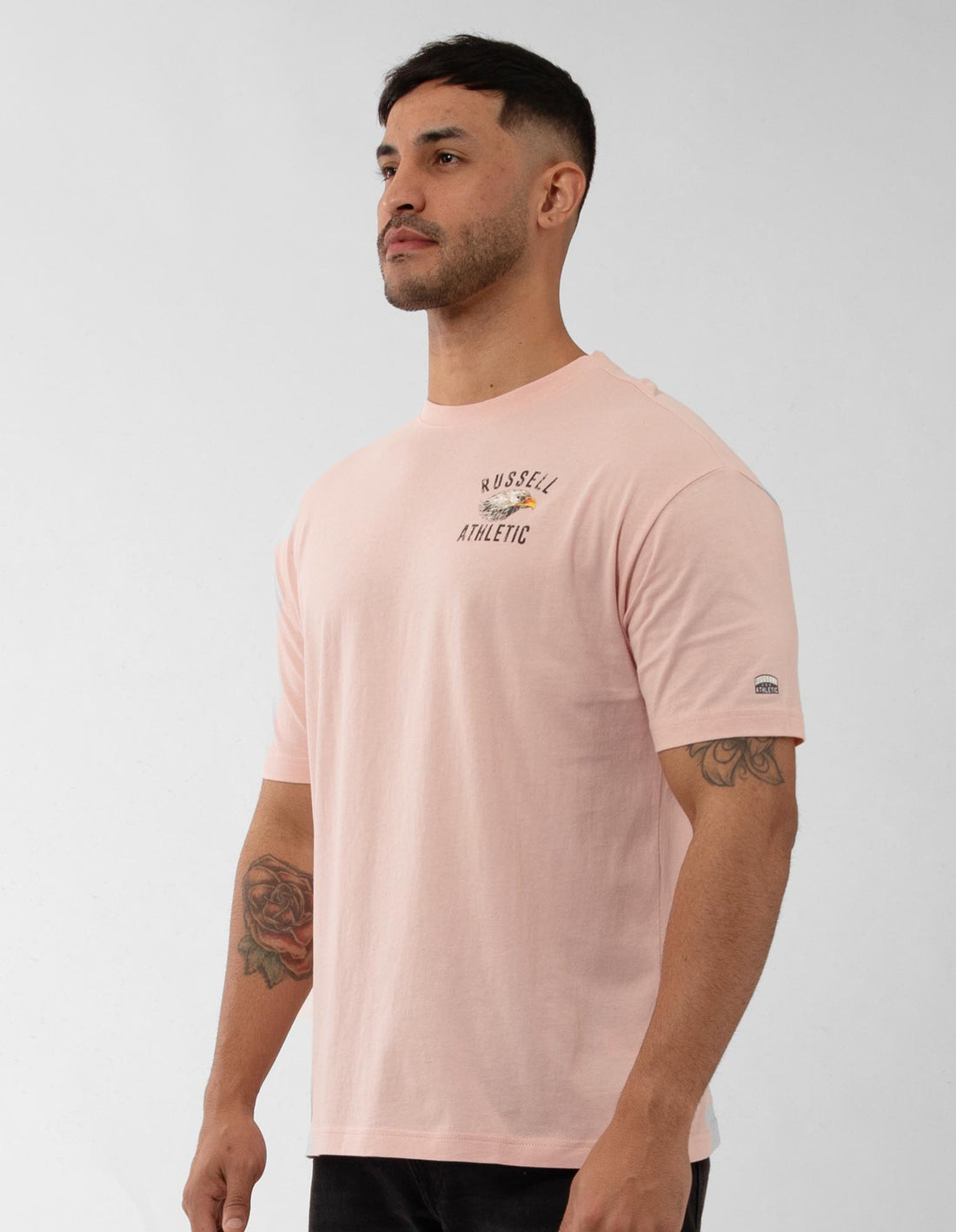 Russell Athletic Big Boss Eagle Magliette Uomo Rosa | 3072LMJRZ