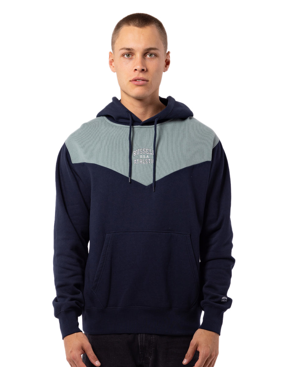 Russell Athletic Chevron Felpa con Cappuccio Uomo Blu Marino | 7498MPLCG