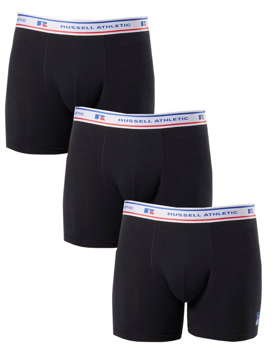 Russell Athletic Classic Cotton 3 Pack Biancheria Intima Uomo Nere | 2386HZMDV