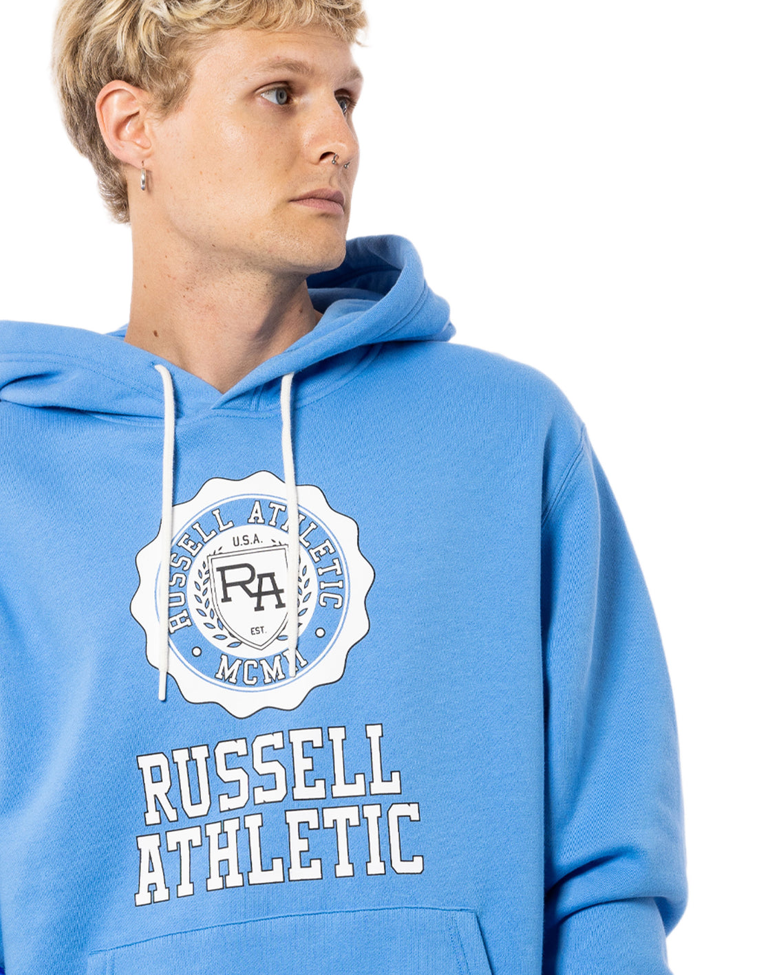 Russell Athletic Collegiate Felpa con Cappuccio Uomo Blu | 8249ABSPQ