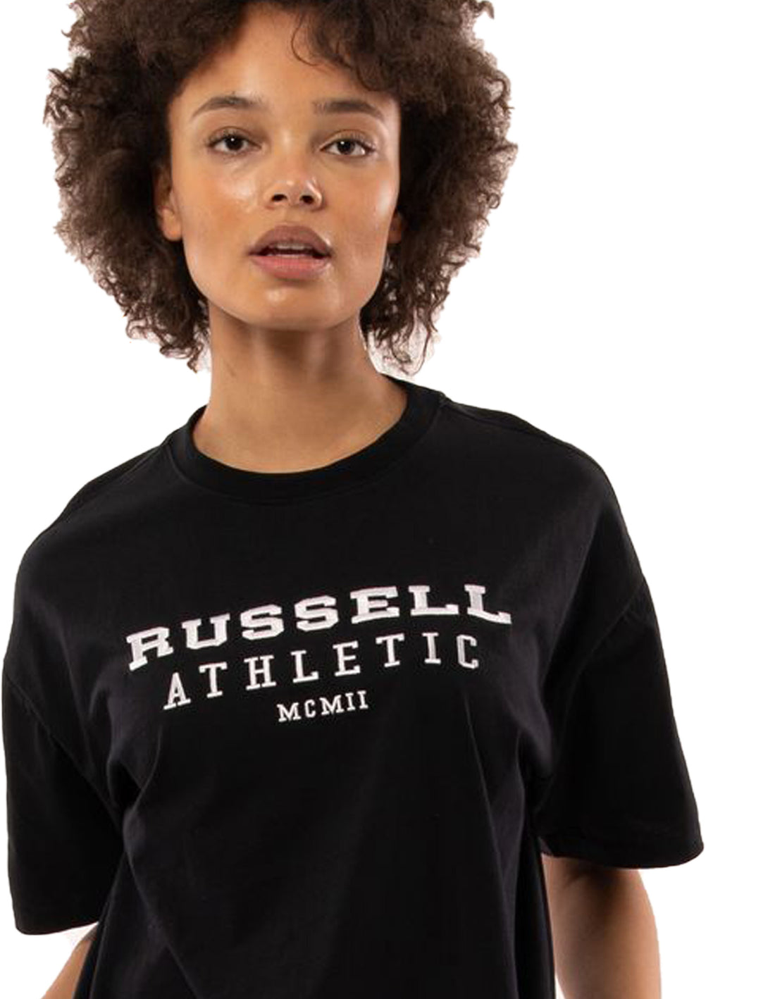 Russell Athletic Elements Oversize Magliette Donna Nere | 2657HDOFJ