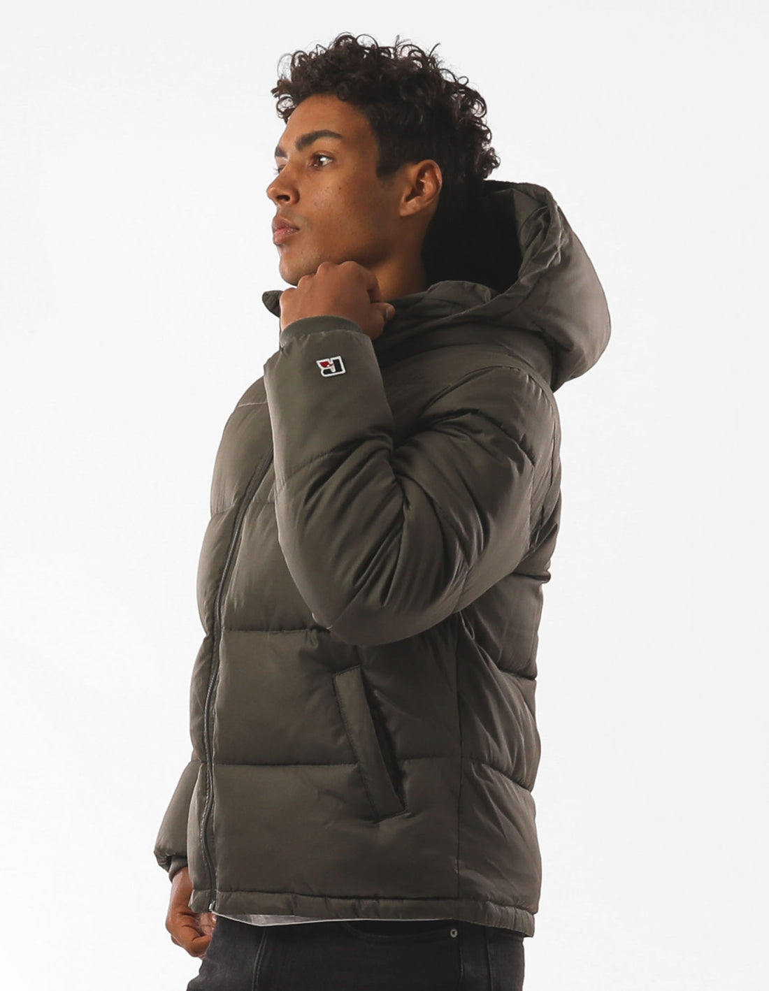 Russell Athletic Hampton Piumino Puffer Uomo Verde Oliva | 7386HGMIF