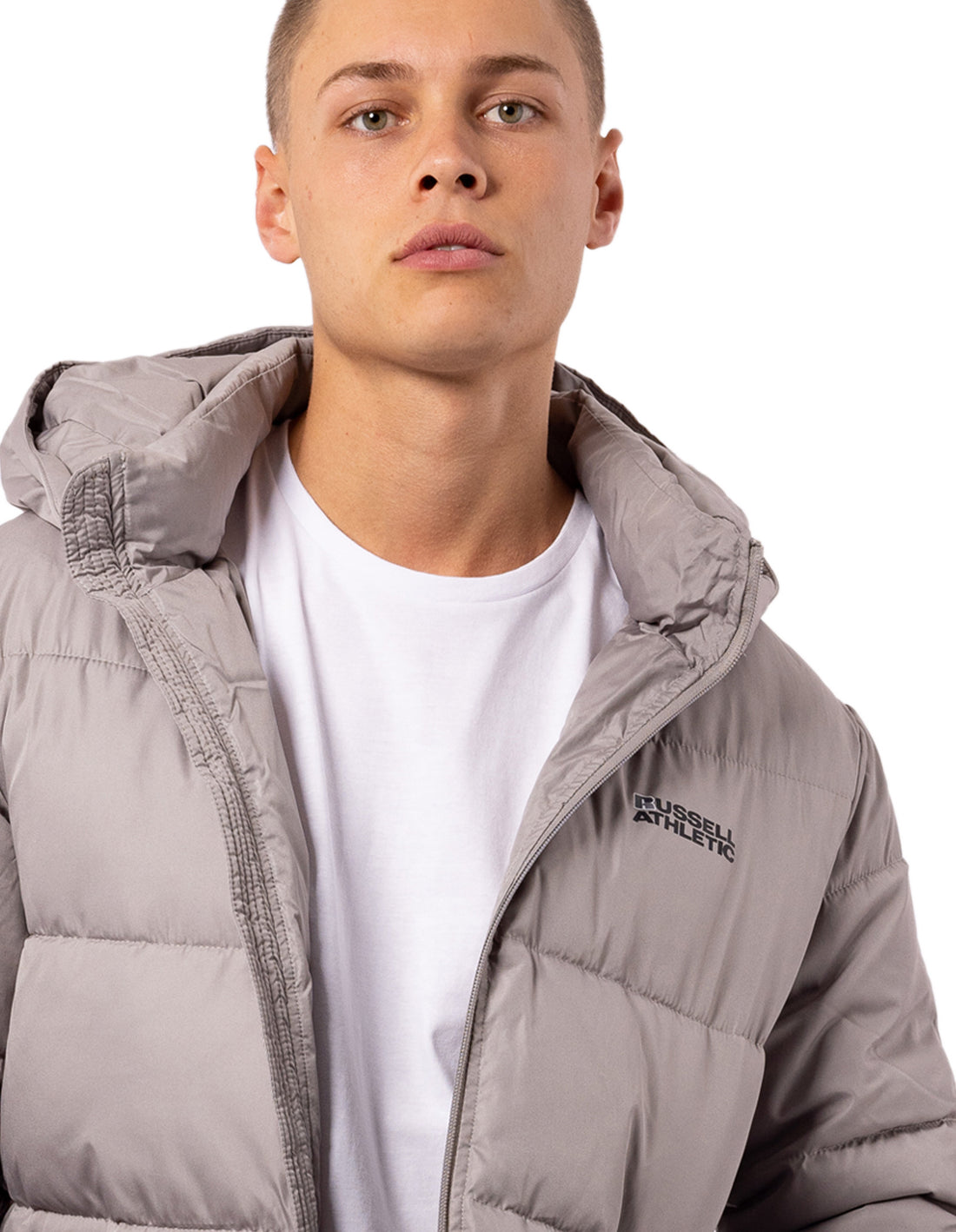 Russell Athletic Hamptonin Timber Piumino Puffer Uomo Grigie Chiaro Marroni | 2360RXHOZ