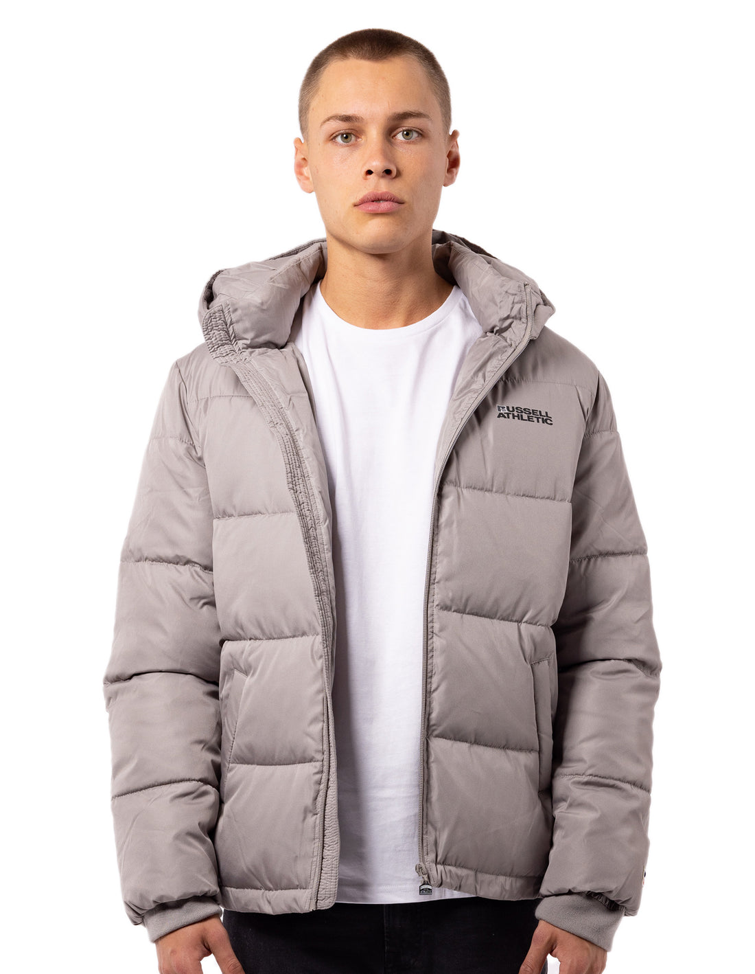 Russell Athletic Hamptonin Timber Piumino Puffer Uomo Grigie Chiaro Marroni | 2360RXHOZ