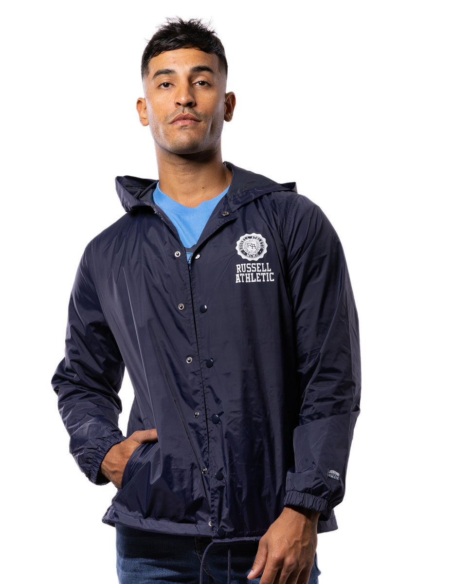 Russell Athletic Hooded Coaches Giacche Uomo Blu Marino | 6123WEFJO