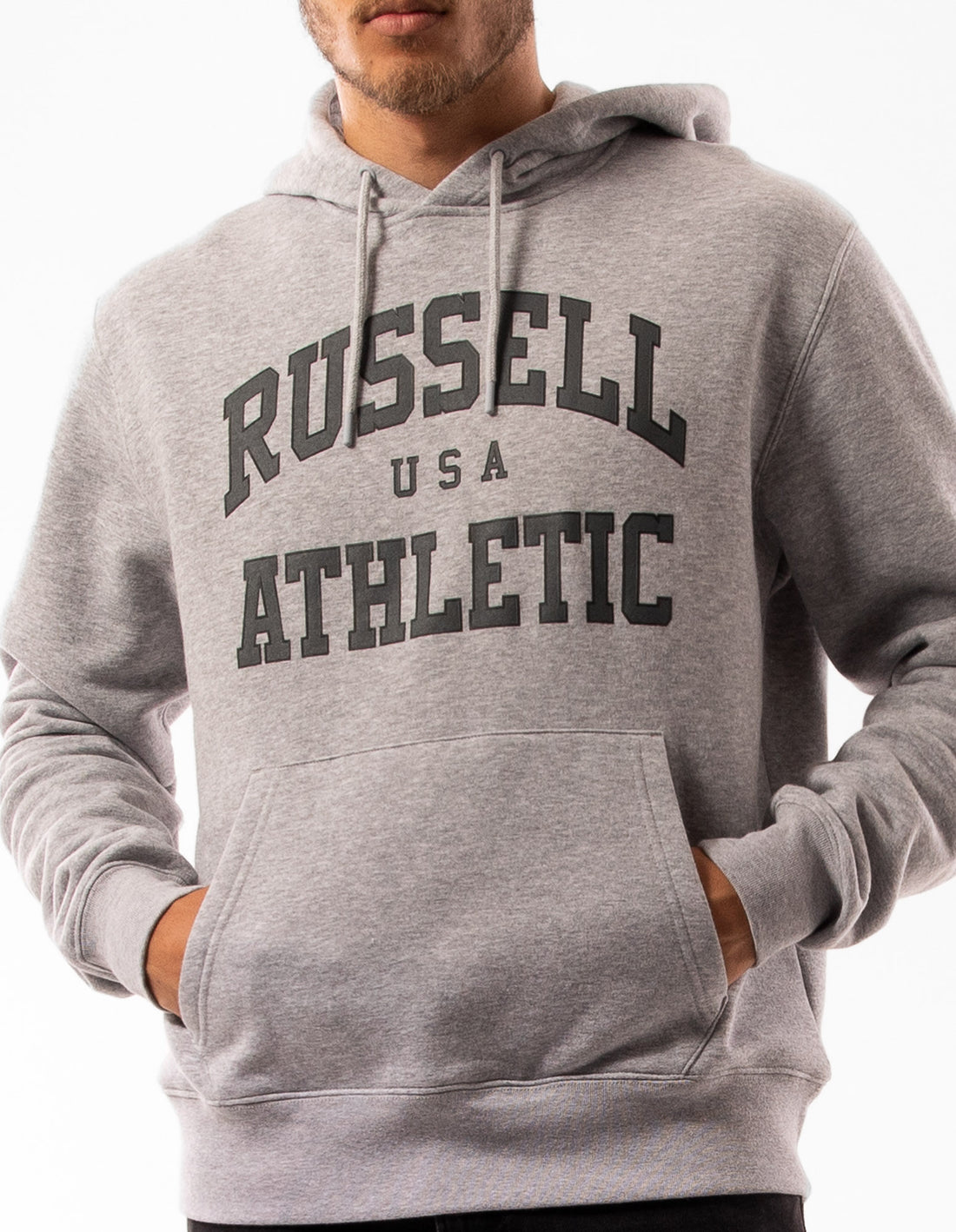 Russell Athletic Houston Felpa con Cappuccio Uomo Grigie | 4635SCPVB