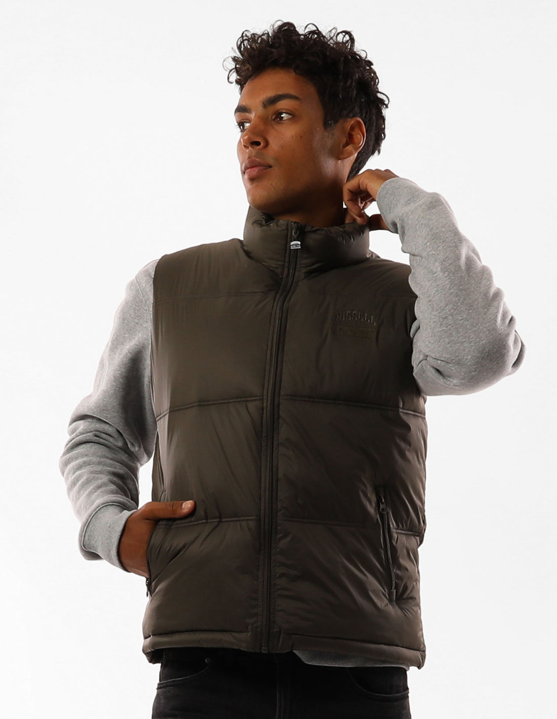 Russell Athletic Kennedy Vest Piumino Puffer Uomo Verde Oliva | 2139HMWSK