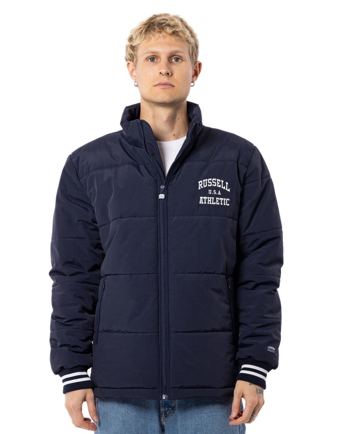 Russell Athletic Klute Piumino Puffer Uomo Blu Marino | 3946UYCZV