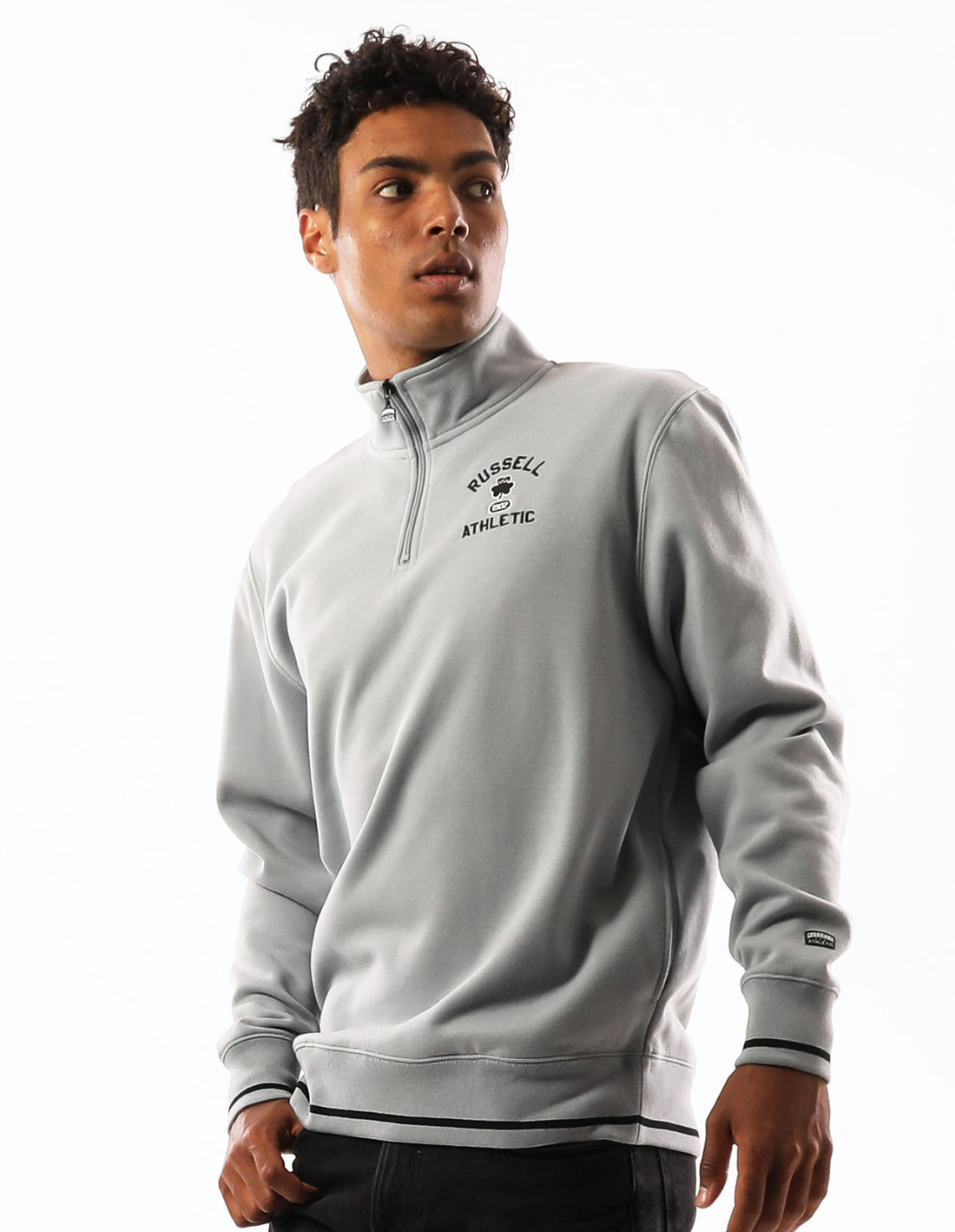 Russell Athletic Lexington 1/4 Zip Top Uomo Grigie | 3472AMRTZ