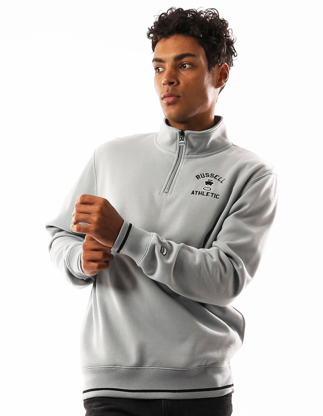 Russell Athletic Lexington 1/4 Zip Top Uomo Grigie | 3472AMRTZ