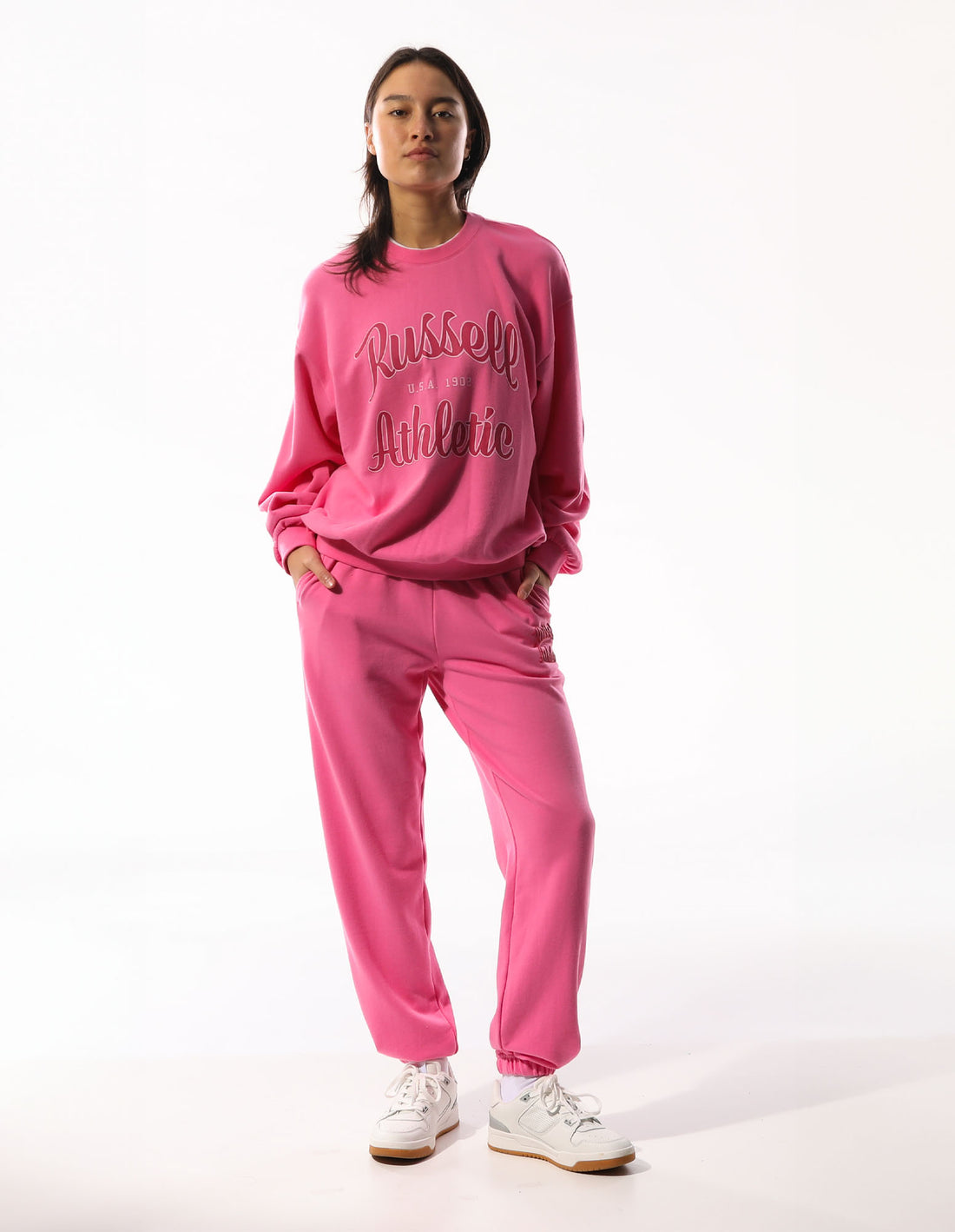 Russell Athletic Maplewood Baggy Track pants Donna Rosa | 8153LRZCP