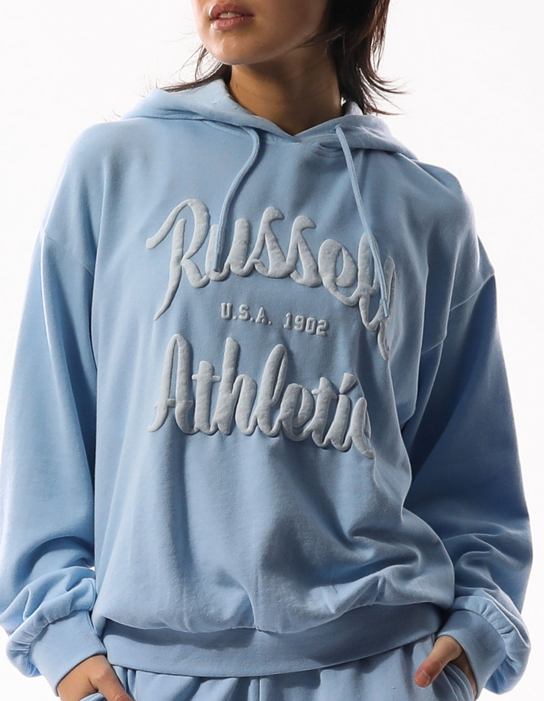 Russell Athletic Maplewood Oversized Felpa con Cappuccio Donna Blu | 3197YDWVZ