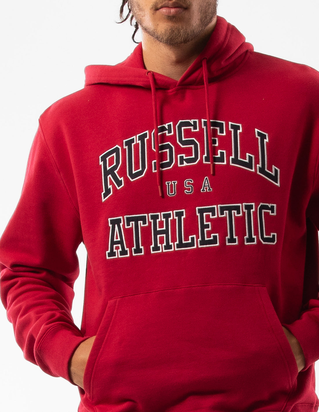 Russell Athletic Mercer Felpa con Cappuccio Uomo Rosa | 7129VGELK