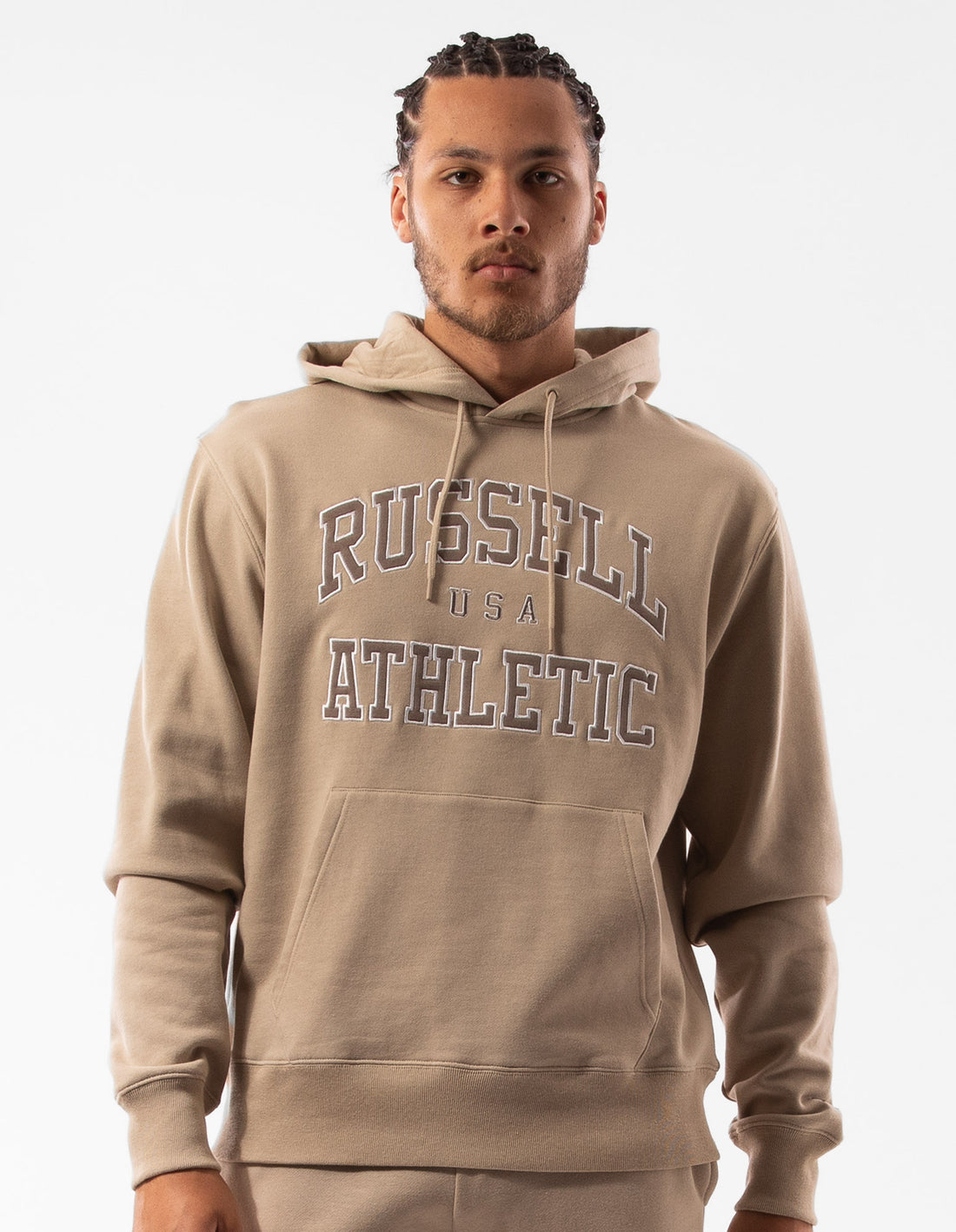 Russell Athletic Mercer Felpa con Cappuccio Uomo Khaki | 4271GCORP