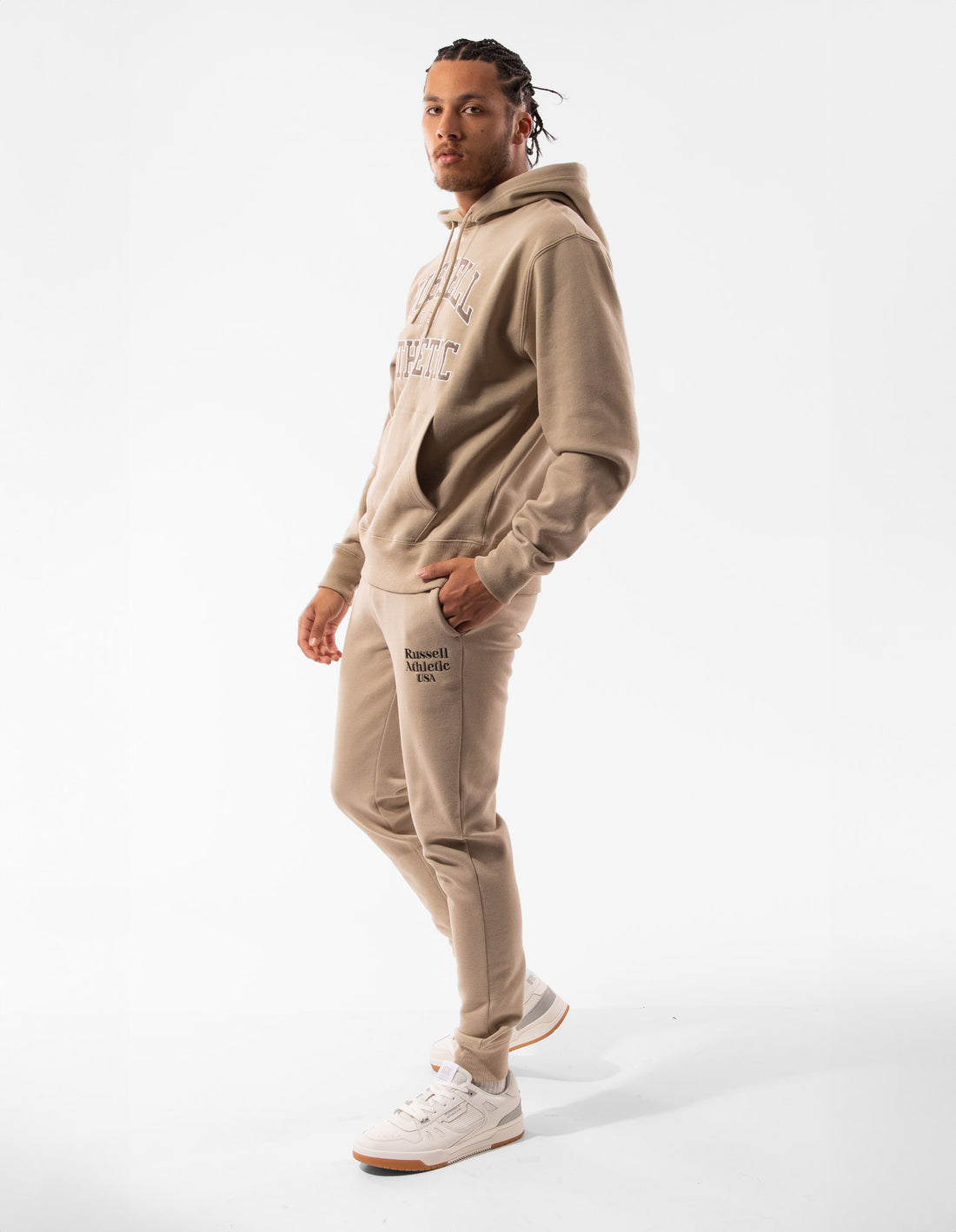 Russell Athletic Mercer Felpa con Cappuccio Uomo Khaki | 4271GCORP