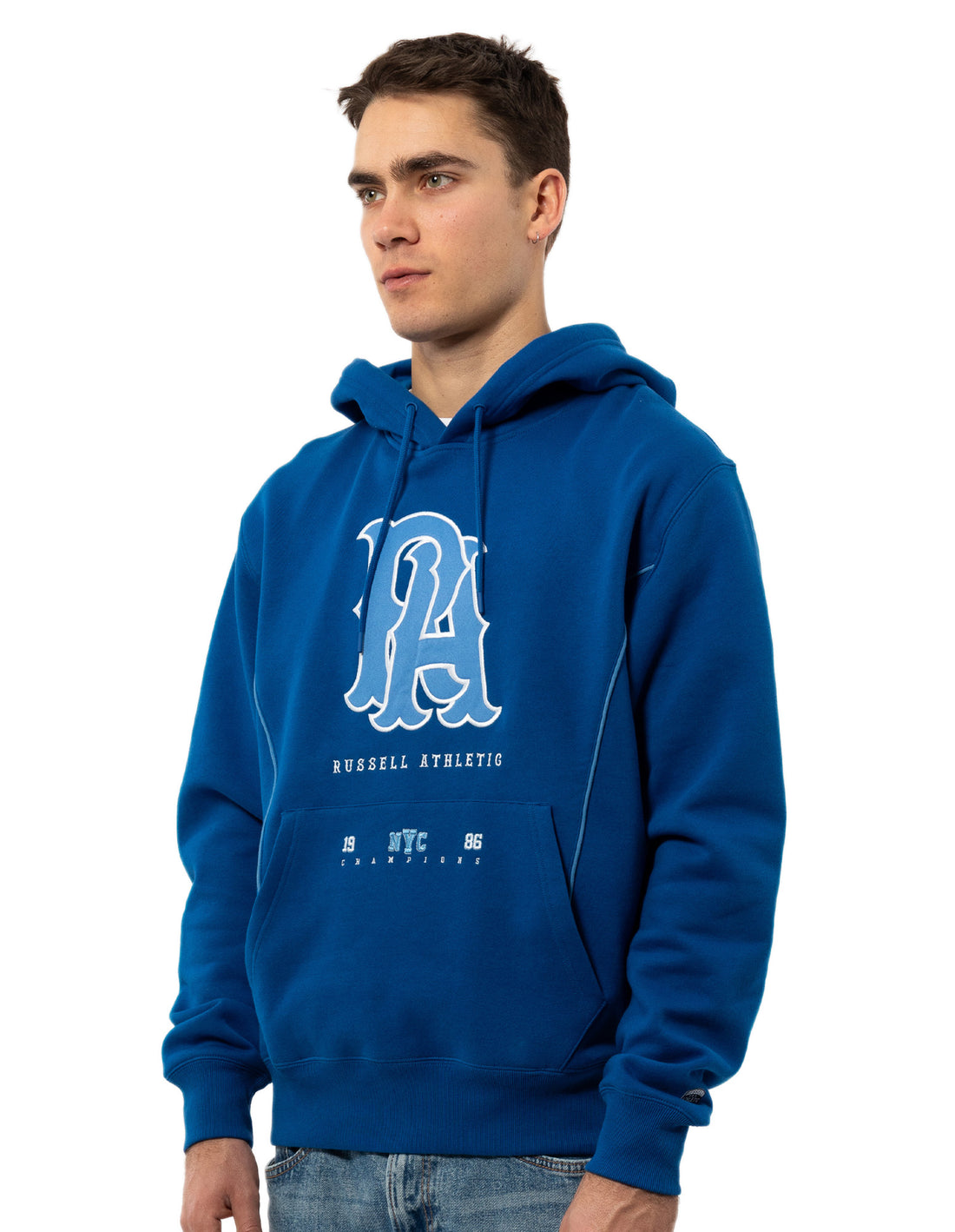 Russell Athletic Midfielder Felpa con Cappuccio Uomo Blu | 4753XYHDZ