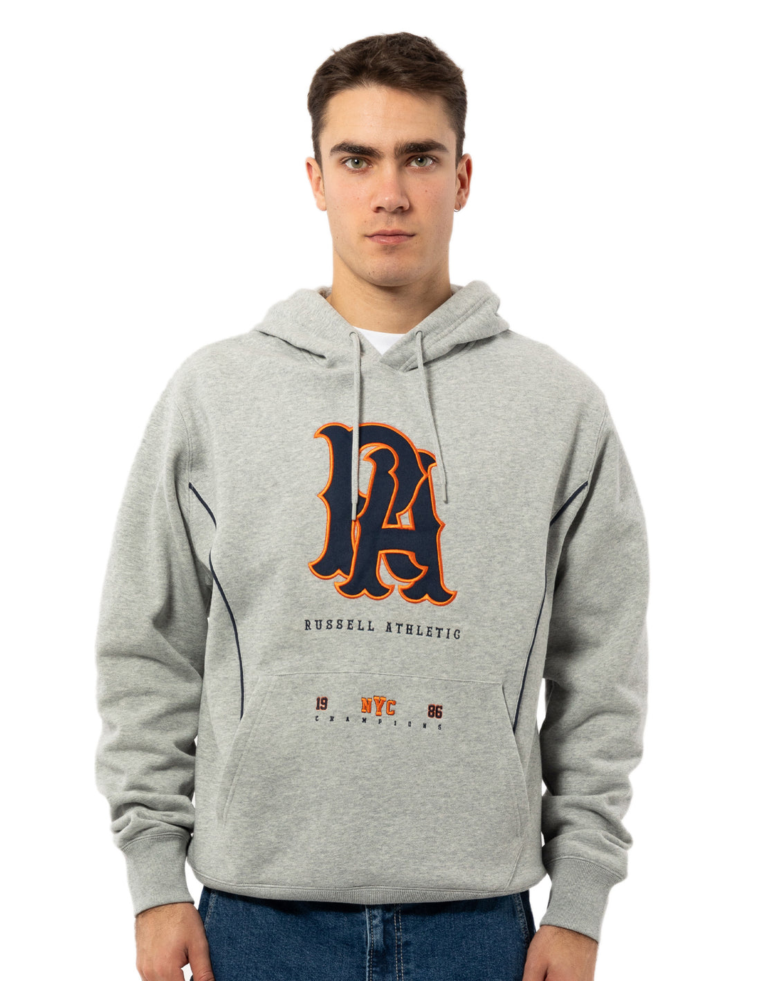 Russell Athletic Midfielder Felpa con Cappuccio Uomo Grigie | 2175TUXWZ