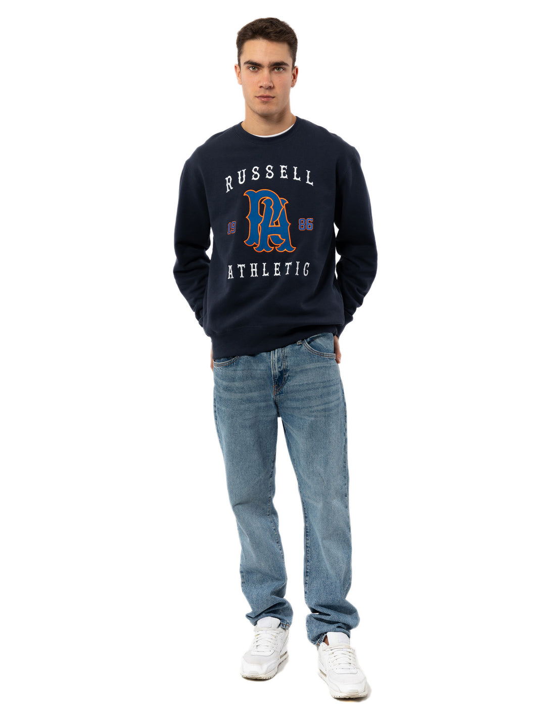 Russell Athletic Midfielder Maglioni Girocollo Uomo Blu Marino | 4728JXTPZ