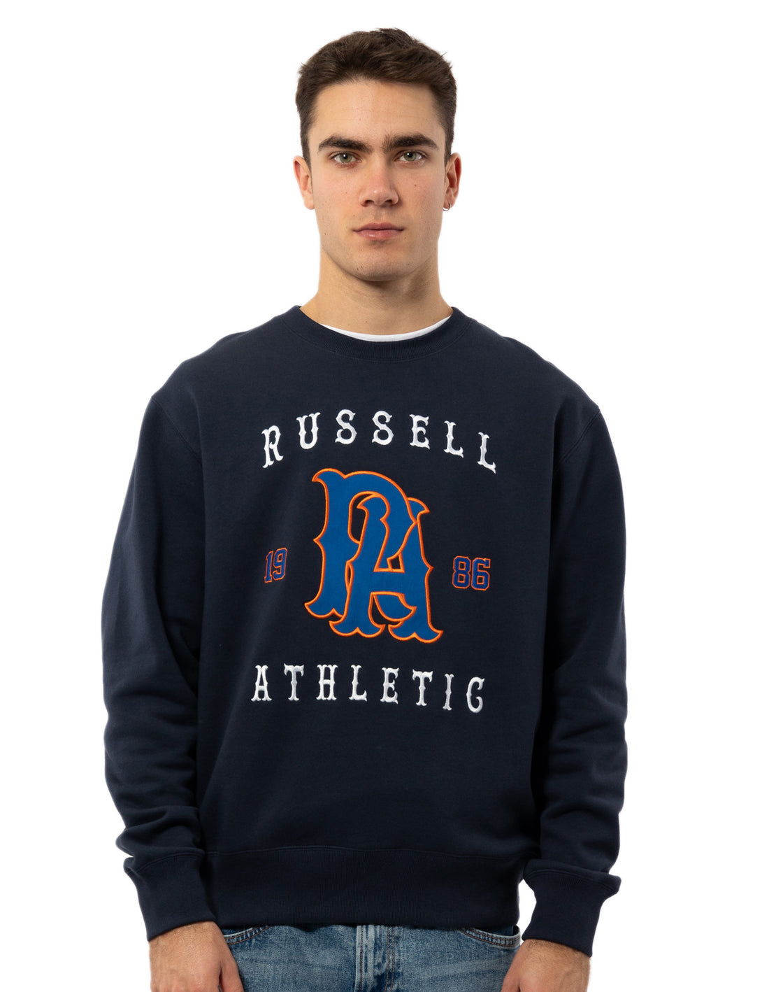 Russell Athletic Midfielder Maglioni Girocollo Uomo Blu Marino | 4728JXTPZ