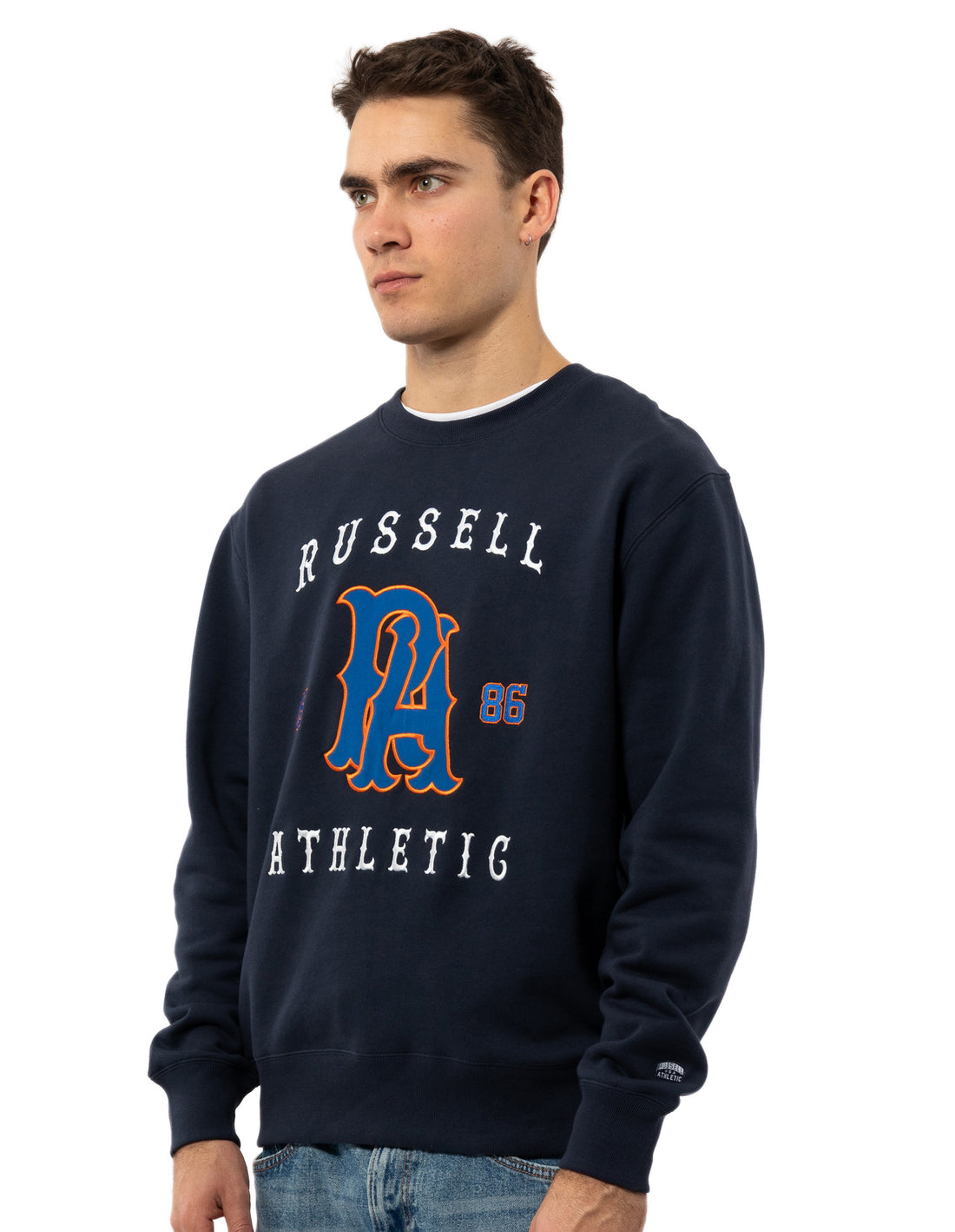 Russell Athletic Midfielder Maglioni Girocollo Uomo Blu Marino | 4728JXTPZ