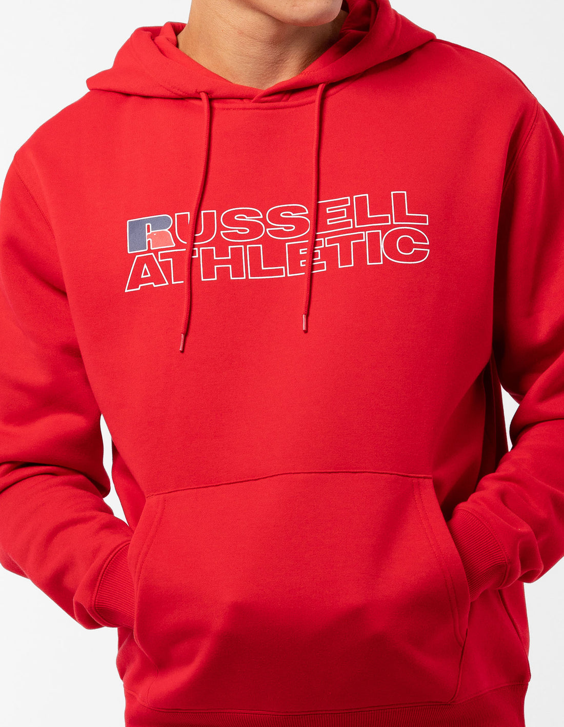 Russell Athletic Modern Logo Felpa con Cappuccio Uomo Rosse | 1834BRHSP