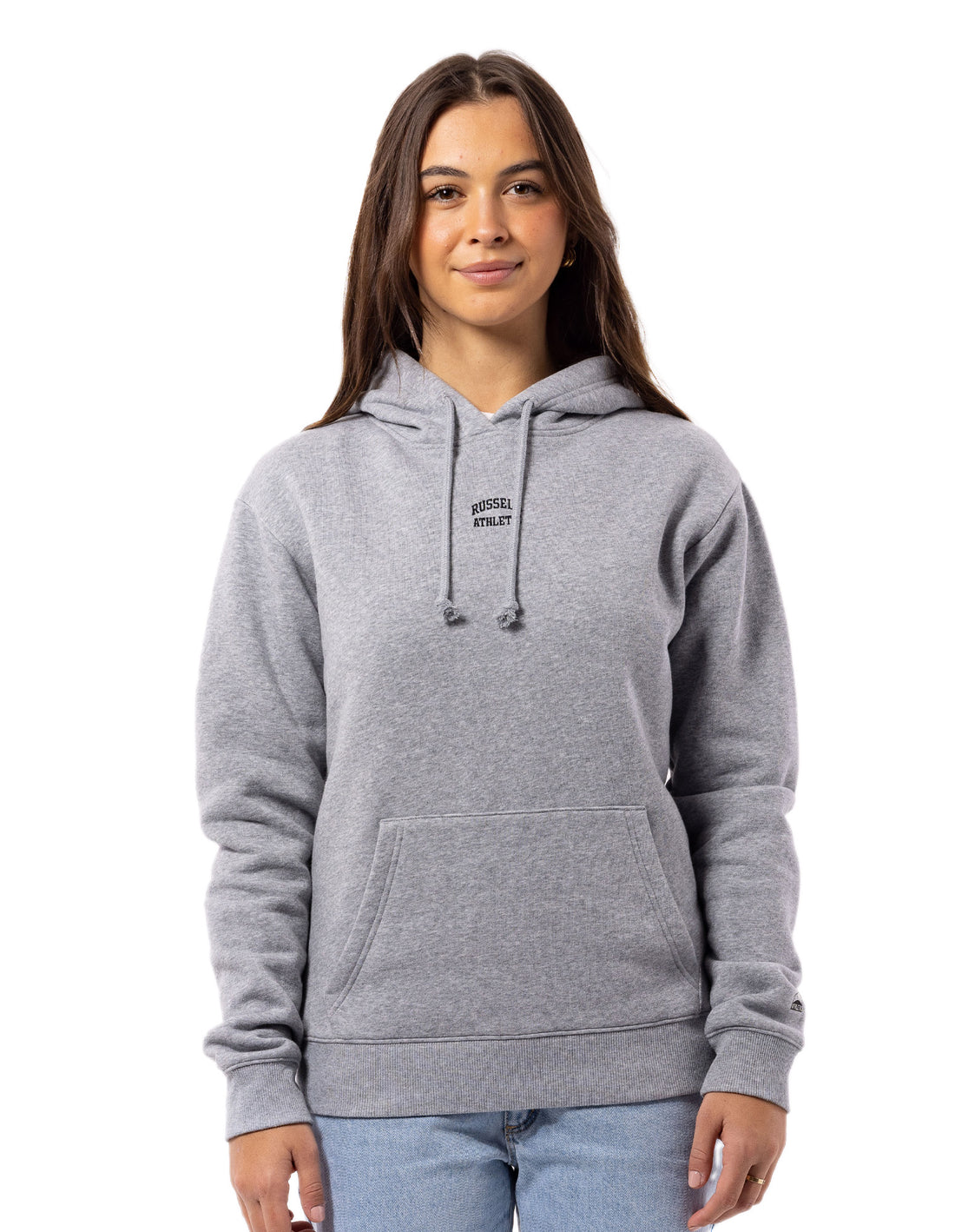 Russell Athletic Originals Embriodered Felpa con Cappuccio Donna Grigie | 2409UOQZH