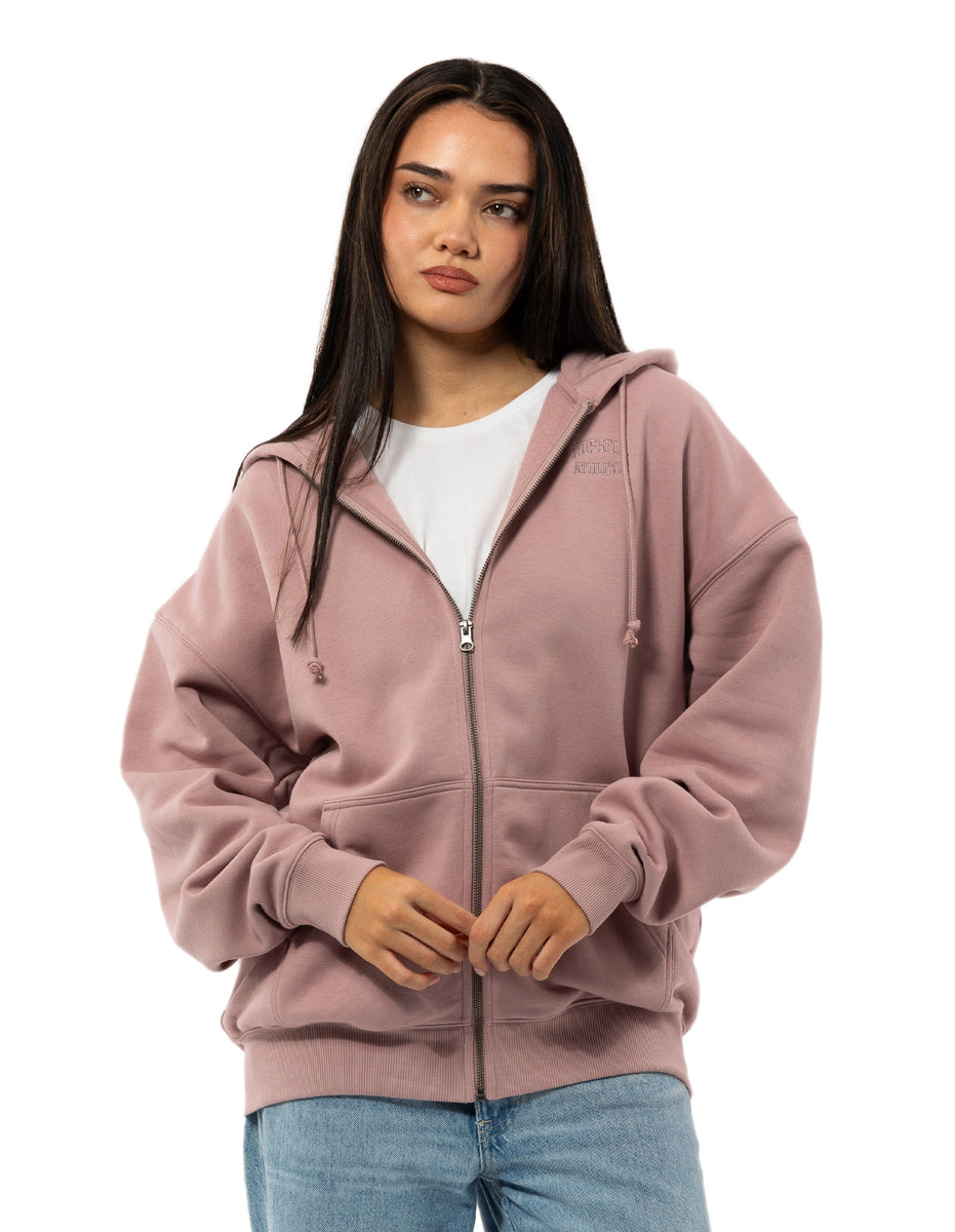 Russell Athletic Originals Embroidered Zip Through Felpa con Cappuccio Donna Rosa | 9526MCEUG